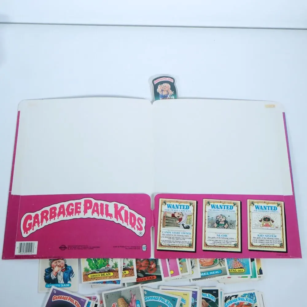 Vintage 1980s Garbage Pail Kids Stickers Lot of 110 Series 3 4 Folder Pin